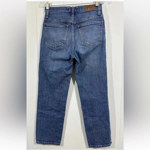 MADEWELL Womens Size 25 Medium Wash High Rise Classic Straight Leg Jeans - Picture 4 of 14